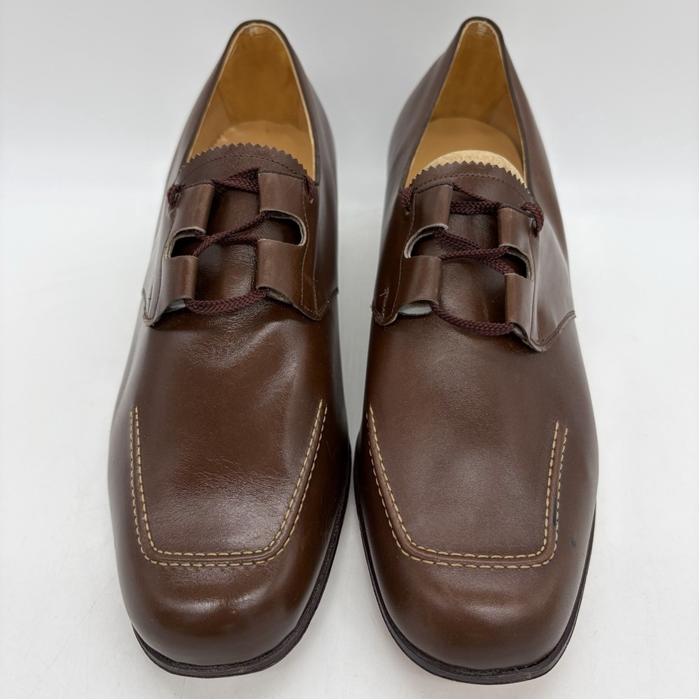 Vtg FSP Shoes Musebeck Womens 9 E/C Oxford Pumps Comfort Flex Brown Leather USA - Picture 3 of 13